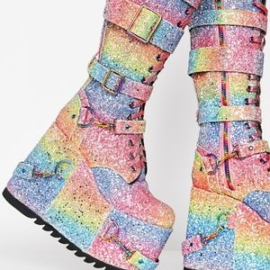 SPARKLE PONY PLATFORM BOOTS